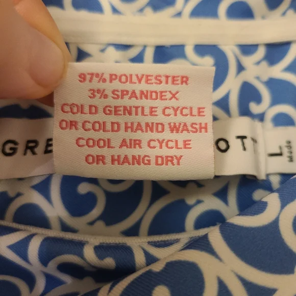 Gretchen Scott Heavens Gate Off Shoulder Belted Dress Blue White Size Large - Picture 5 of 7